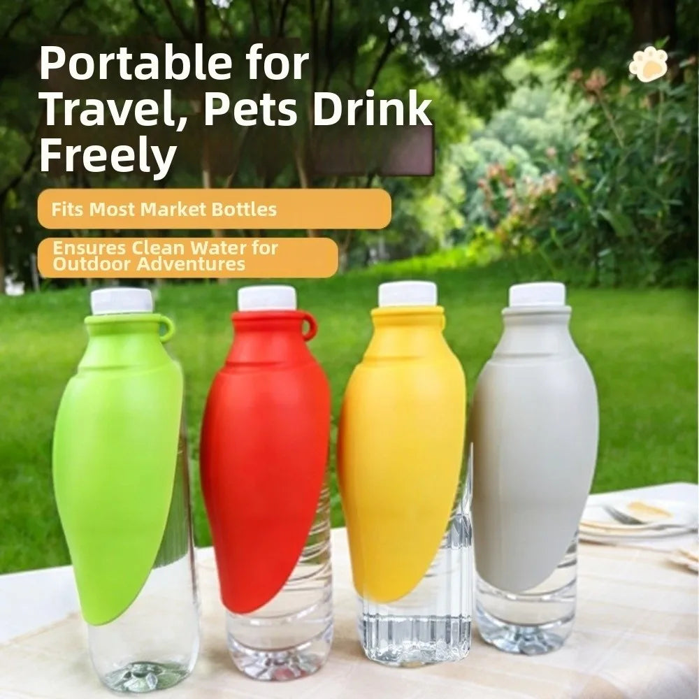Leaf-shaped Pet Water Dispenser Silicone Large Capacity Outdoor Pet Drinking Bowl Leakproof Leakproof Travel Water Feeder