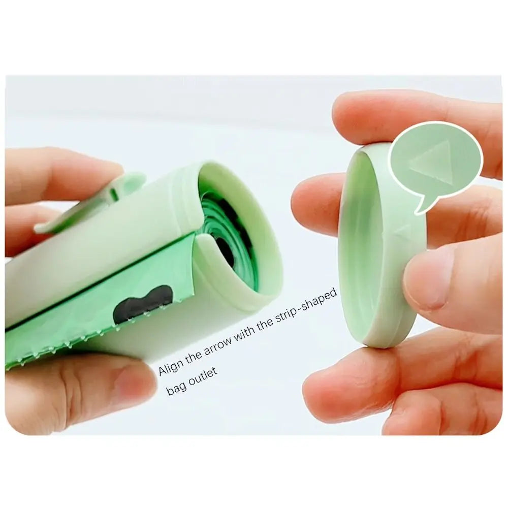 PP+PE Dog Poop Bag Dispenser Hanging/Clip Visible Window Puppy Waste Bag Holder With Hook Portable Cat Dog Outdoor Cleaning