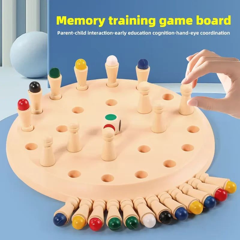 Imitation Wooden Memory Match Stick Chess Color Game Board Puzzles Montessori Educational Toy Cognitive Ability Learning Toys