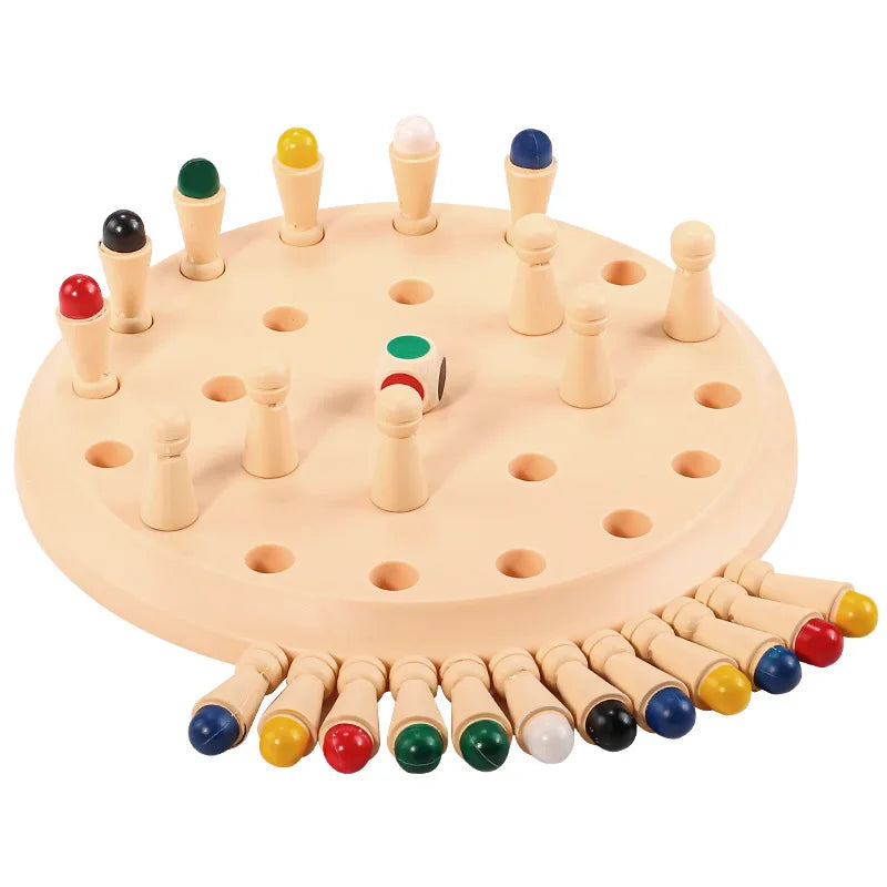 Imitation Wooden Memory Match Stick Chess Color Game Board Puzzles Montessori Educational Toy Cognitive Ability Learning Toys
