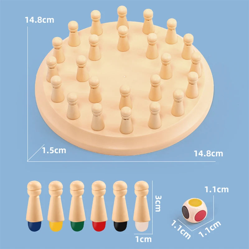 Imitation Wooden Memory Match Stick Chess Color Game Board Puzzles Montessori Educational Toy Cognitive Ability Learning Toys