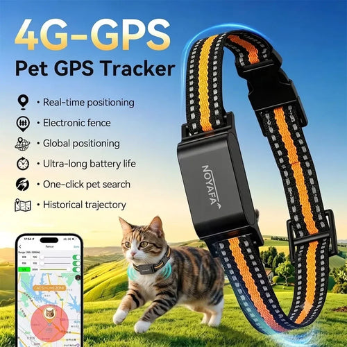 Cat GPS Tracker Collar No Subscription  Waterproof Real-Time Wi-Fi Location Smart Anti-Lost Mini Pet Tracker for Cats and