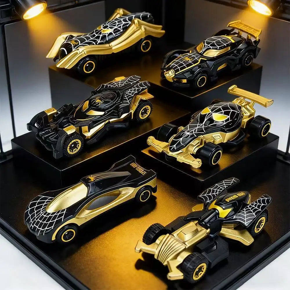 Hero Spider-Man Alloy Sports Car Chariot Racing Toy Alloy Model Batman Chariot Set Alloy Car