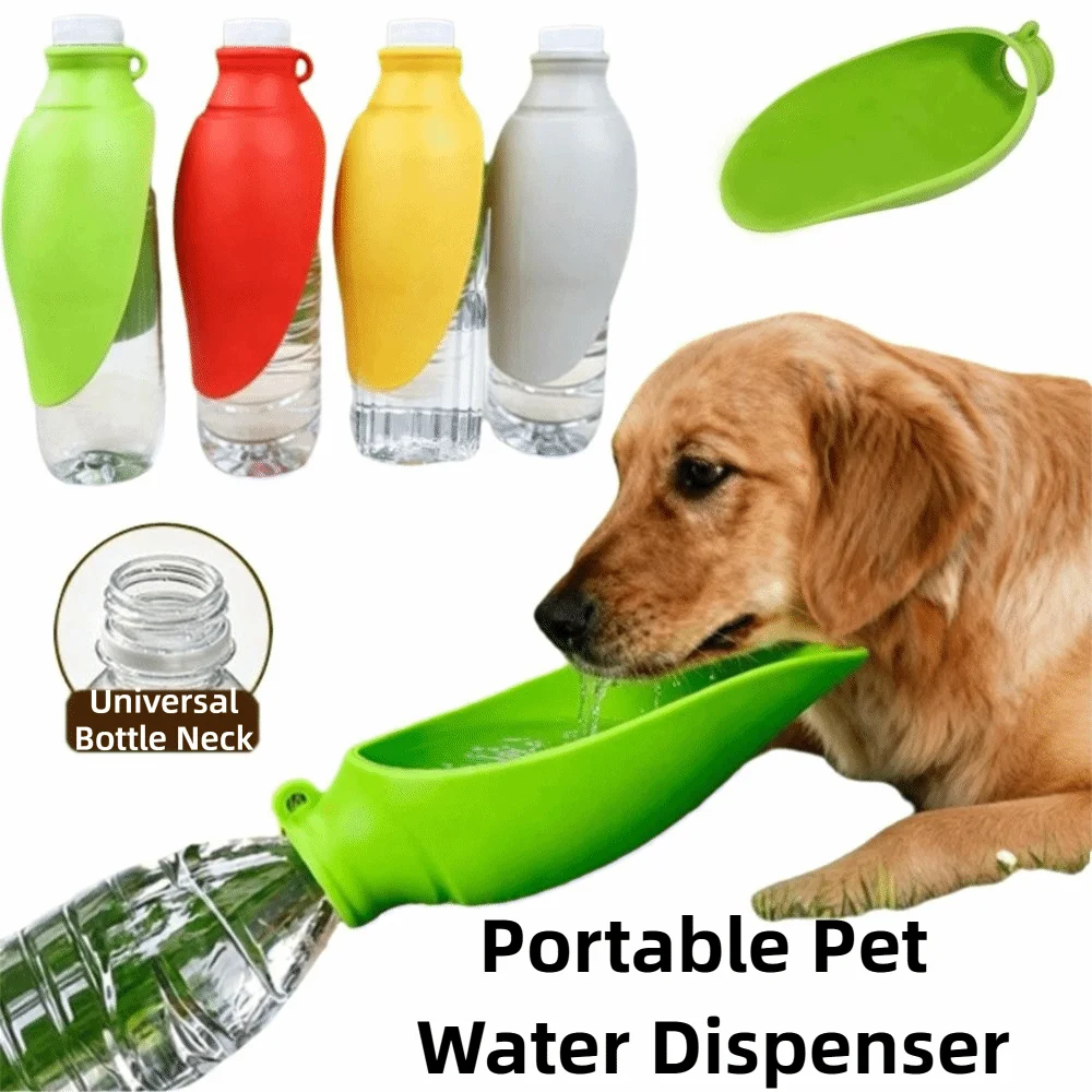 Leaf-shaped Pet Water Dispenser Silicone Large Capacity Outdoor Pet Drinking Bowl Leakproof Leakproof Travel Water Feeder
