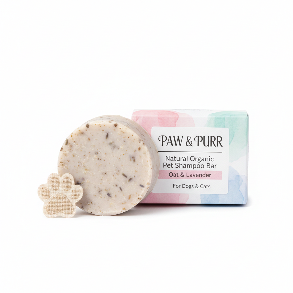 Natural Oat & Lavender Pet Shampoo Bar for dogs and cats